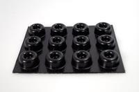 toolcraft Gerätefuß selbstklebend, rund Schwarz (Ø x H) 22.3mm x 10.1mm 12St.