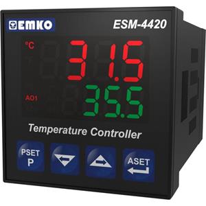 Emko ESM-4420 PID Temperaturregler J, K, R, S, T, Pt100 Relais 5A (L x B x H) 84 x 48 x 48mm Q56665