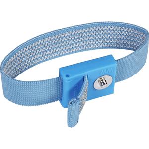 ESD-armband Lichtblauw Wolfgang Warmbier Drukknop 3 mm