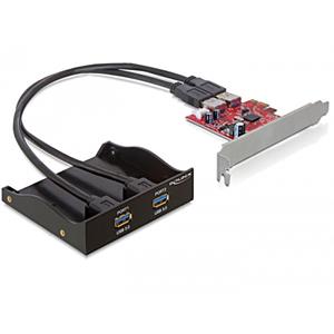 DeLOCK USB 3.0 Front Panel 2-Port Incl. PCI Express Card