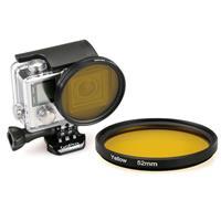 52mm Ronde cirkelvormige kleuren UV Lens Filter voor GoPro HERO 4 / 3+(geel)