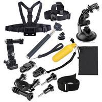 14 In 1 mega accessoire set voor outdoor sporters geschikt voor GoPro Hero 5 / 4 / 3+ / 3 / 2 / 1 en andere sport / actie camera's