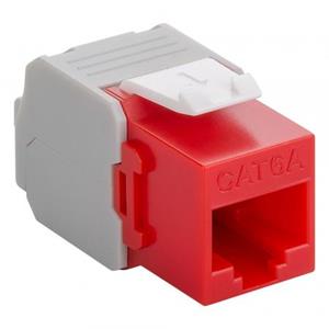 CAT 6 KeyStone RJ45 Buchse, ungeschirmt, 250MHz, rot<br> - Quality4All