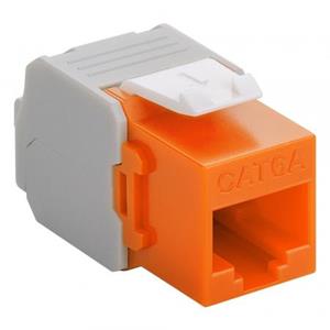 Pro Keystone module RJ45 CAT 6A UTP orange