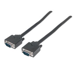 manhattan VGA Anschlusskabel [1x VGA-Stecker - 1x VGA-Stecker] 1.80m Schwarz