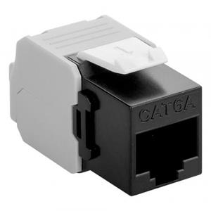 CAT 6 KeyStone RJ45 Buchse, ungeschirmt, 250MHz, schwarz<br>Montierbar