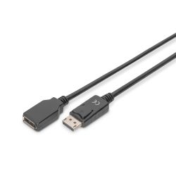 Assmann DisplayPort verlengkabel - versie 1.2 (4K 60 Hz) / zwart - 2 meter