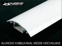 Alunovo HW90-050 Kabelgoot (l x b x h) 500 x 80 x 20 mm Wit (glanzend) 1 stuk(s)