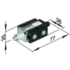 Norgren Mechanischbetätigtes Pneumatik-Ventil Gehäusematerial Kunststoff Dichtungsmate