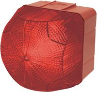 Auer Signalgeräte Signaallamp LED QDL 874362408 Rood Rood Continulicht, Knipperlicht 24 V/DC, 24 V/AC, 48 V/DC, 48 V/AC