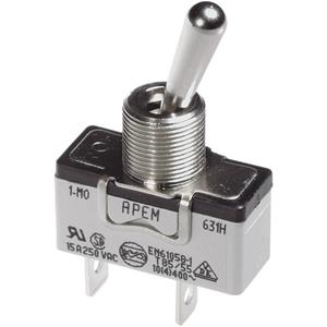 APEM 657H/2 / 6573676 Kippschalter 250 V/AC 10A 3 x (Ein)/Aus/(Ein) tastend/0/tastend 1St. D77475