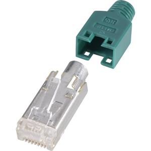 hiroseelectronic Hirose Electronic RJ45-connector, afgeschermd CAT5e Stekker, recht Aantal polen: 8P8C Groen 10 stuk(s)