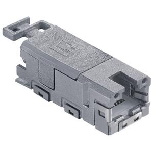 metzconnect Metz Connect 1401100810MI RJ45-inbouwbus Koppeling, recht Aantal polen: 8P8C Grijs 1 stuk(s)