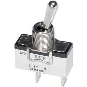 APEM 6-631H/2 Tuimelschakelaar 250 V/AC 6 A 1x uit/aan Continu 1 stuk(s)