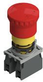 pizzatoelettrica Not-Aus-Schalter 250 V/AC 6A 2 Öffner IP67/IP69K 5St.