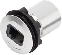 trucomponents RJ-Einbaubuchse Buchse, Einbau RJ45-02-BK Schwarz 1St.