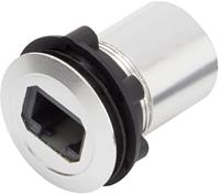 Trucomponents RJ-inbouwbus Bus, inbouw RJ45-02 Zilver TRU Components 1417396 1 stuks