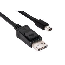 Club3D DisplayPort Anschlusskabel [1x Mini-DisplayPort Stecker - 1x DisplayPort Stecker] 2.00m Schwa