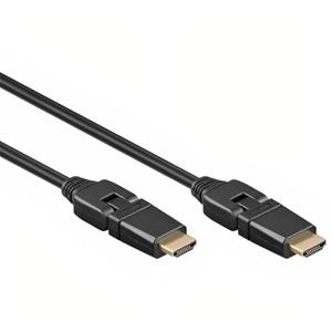 Goobay HDMI 1.4 kabel, 360&deg; draaibaar, 3m