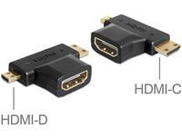 HDMI A Naar HDMI Mini C/Micro D Verloopstekker - Delock