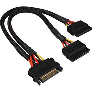 sharkoon Sata Y- Stroomadapter, 0,20m (RIBC1102)