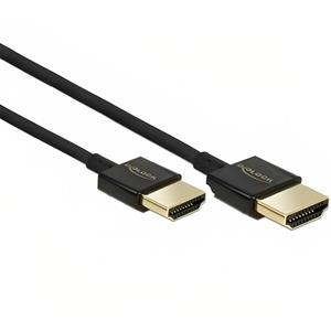 Delock HDMI kabel slimline - 0.25 meter - Zwart - 