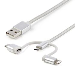 StarTech.com 1m Lightning USB-C Micro-B to U