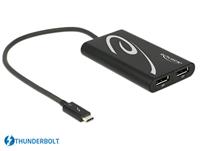 Delock Thunderbolt 3 naar 2 x DisplayPort Adapter