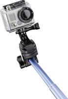 mantona Handstativ Selfie Stick 8cm 1/4 Zoll Blau inkl. Handschlaufe