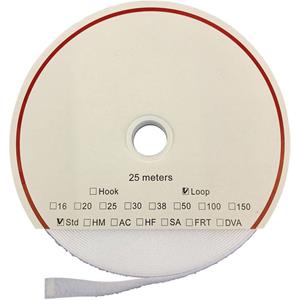 FASTECH T0202500000325 Klittenband Om vast te plakken Hotmelt Lusdeel (l x b) 25000 mm x 25 mm Wit 25 m