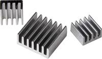 RB-heatsink Kühlkörper-Set Passend für: Raspberry Pi, Banana Pi Silber