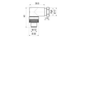 hirschmann Sensor-/Aktor-Steckverbinder, unkonfektioniert M12 Stecker, gewinkelt Polzahl