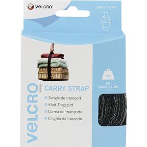 Velcro Klettband mit Gurt Haft- und Flauschteil (L x B) 1800mm x 50mm Schwarz 1St.