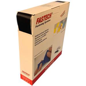 FASTECH B50-SK-ETN32CB25 Klittenband Om vast te plakken Hotmelt Microhaak (l x b) 25 m x 50 mm Zwart 25 m