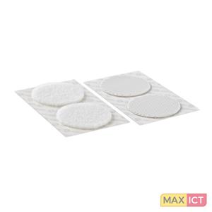 Velcro Klettpunkte zum Aufkleben Haft- und Flauschteil, extrastark (Ø) 45mm Weiß 6 P