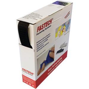 FASTECH B25-SKL01999910 Klittenband Om vast te plakken Hotmelt Haakdeel (l x b) 10 m x 25 mm Zwart 10 m