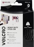 VELCRO® brand VEL-EC60241 Klittenband om vast te plakken Haak- en lusdeel, Extra sterk (l x b) 1000 mm x 50 mm Zwart 1 m