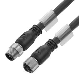 Weidmüller 1279460300 Sensor/actuator connector, geassembleerd M12 Aantal polen: 8 Stekker, recht, Bus, recht 3.00 m 1 stuk(s)