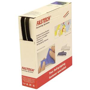 FASTECH B10-SKL999910 Klittenband Om vast te plakken Hotmelt Haak- en lusdeel (l x b) 10 m x 10 mm Zwart 10 m