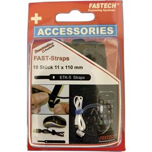 FASTECH 800-330C Klettkabelbinder zum Bündeln Haft- und Flauschteil (L x B) 110mm x 11mm Schwarz S26693