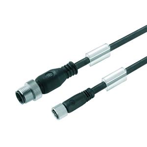Weidmüller 9457770500 Sensor/actuator connector, geassembleerd M12 Aantal polen: 3 Stekker, recht, Bus, recht 5.00 m 1 stuk(s)