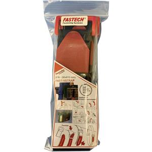 FASTECH 906-810-Bag Klittenband Met riem Haak- en lusdeel (l x b) 810 mm x 50 mm Zwart, Rood 2 stuk(s)