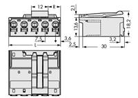 Wago Stiftgehäuse-Platine 2092 Polzahl Gesamt 5 Rastermaß: 7.50mm 50St.