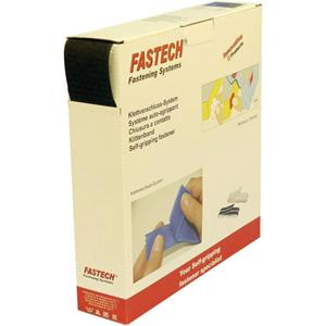 FASTECH B50-SK-H-999925 Klittenband Om vast te plakken Hotmelt Haakdeel (l x b) 25000 mm x 50 mm Zwart 25 m