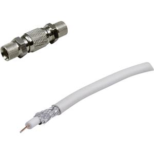 BKL Electronic 0403518 Coaxkabel Buitendiameter: 6.80 mm 75 Ώ 90 dB Wit 1 set