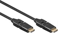 Goobay HDMI 1.4 kabel, 360° draaibaar, 1,5m