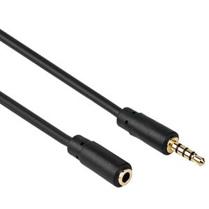 Goobay Audio 4-polige Jack 3,5mm verlengkabel 5m zwart