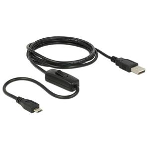 Delock USB Micro laadkabel - Met schakelaar - 