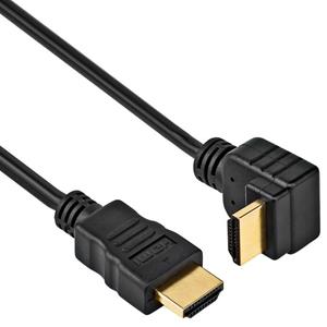 Goobay HDMI 1.4 Kabel 1m Verguld Haaks omlaag