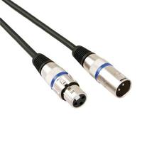 Professionelles xlr-kabel, xlr-stecker auf xlr-buchse - schwarz (1m)